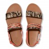 Barra Snake Bangle Leather Back-Strap Sandals