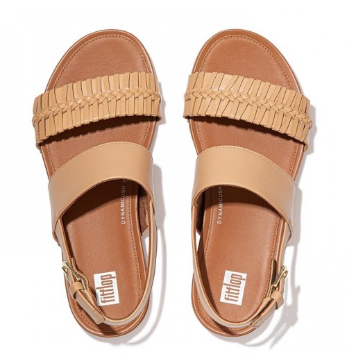 Gracie Wrapped Weave Back-Strap Sandals