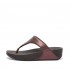 Lulu Metallic Leather Toe-Post Sandals