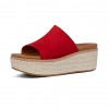 Eloise Espadrille Suede Wedge Slides Wedge Sandals