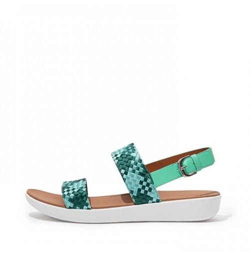 Barra Silky Weave Back-Strap Sandals