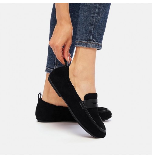 Allegro Suede Penny Flat Shoes