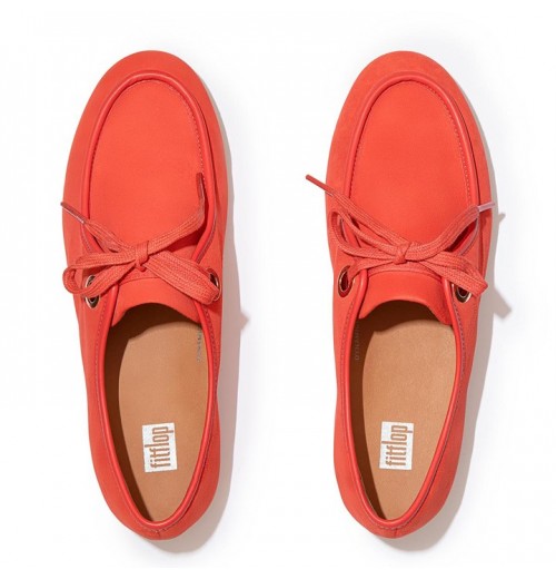 Delfine Eyelet Suede Lace-Ups Flat Shoes