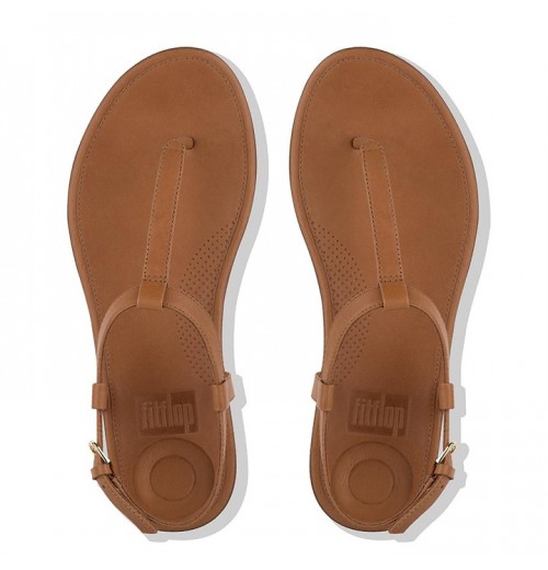 Tia Leather Back-Strap Sandals