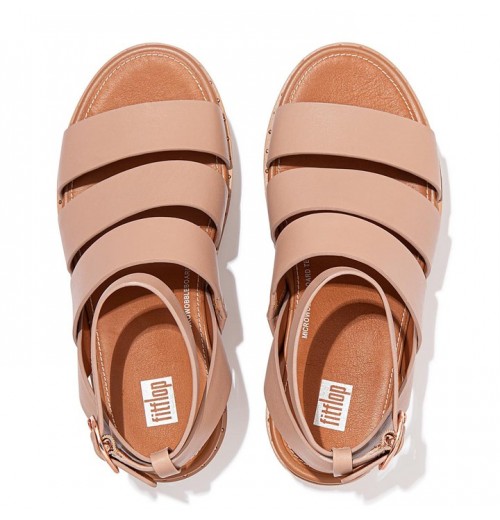 Eloise Espadrille Leather Wedge Sandals