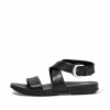 Gracie Buckle Leather Ankle-Strap Back-Strap Sandals