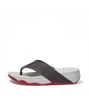 Surfa Woven-Logo Toe-Post Sandals