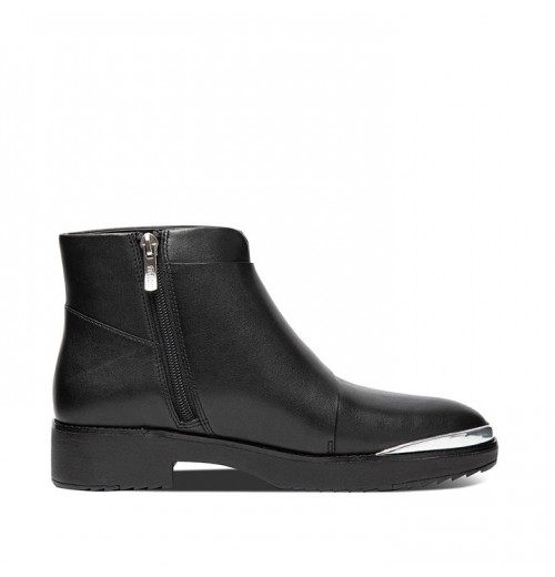 Chiarra Buckle Leather Ankle Boots