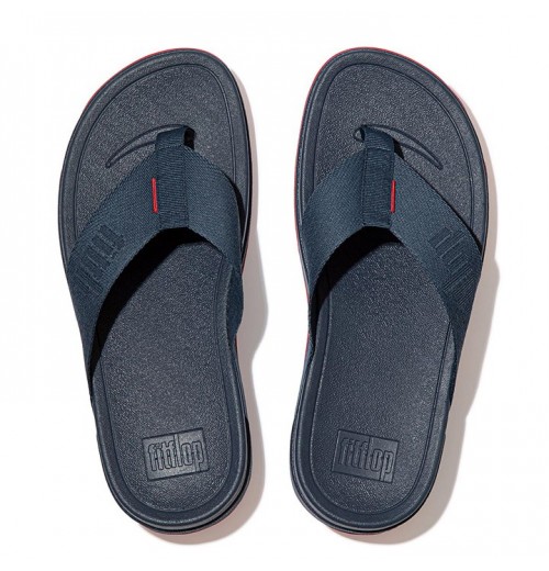 Surfa Woven-Logo Toe-Post Sandals