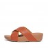 Lulu Pop Binding Leather Cross Slides