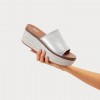 Eloise Mixed Metallics Wedge Slides Wedge Sandals
