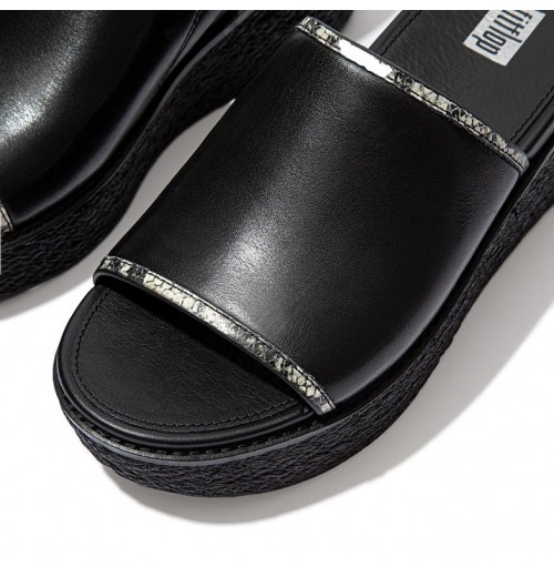 Eloise Snake Trim Espadrille Slides