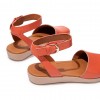 Cova Pop Binding Leather Peep-Toe Back-Strap Sandals