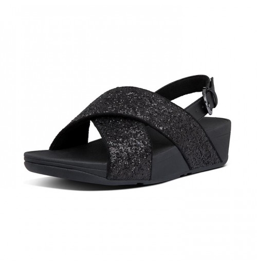 Lulu Glitter Back-Strap Sandals