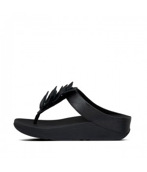 Fino Leaf Leather Toe-Thongs Toe-Post Sandals