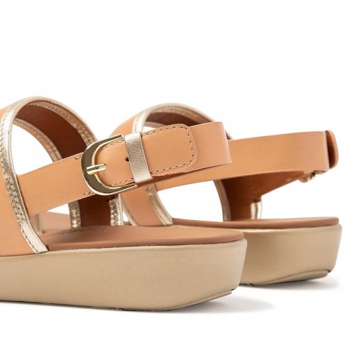 Barra Metallic Back-Strap Sandals