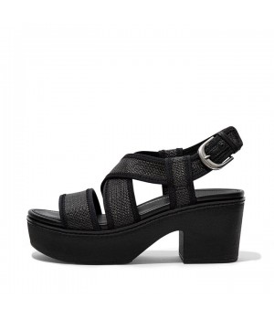 Pilar Woven Back-Strap Platform Platform Sandals