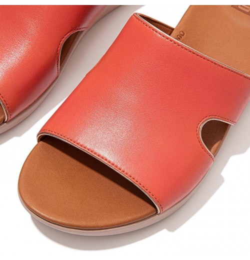 H-Bar Pop Binding Leather Slides