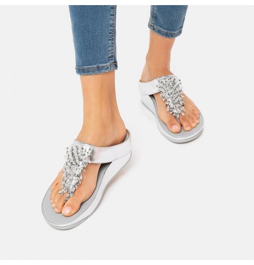 Rumba Beaded Toe-Post Sandals