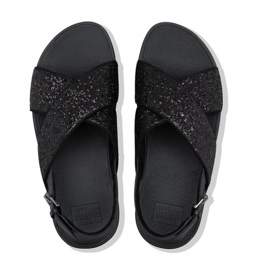 Lulu Glitter Back-Strap Sandals