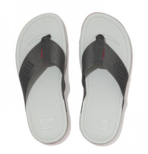 Surfa Woven-Logo Toe-Post Sandals