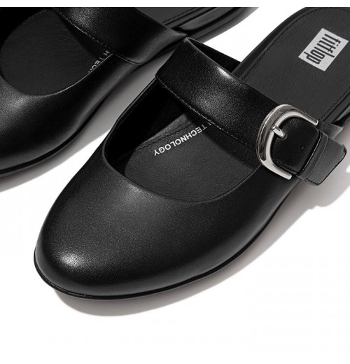 Allegro Buckle Leather Flat Shoes