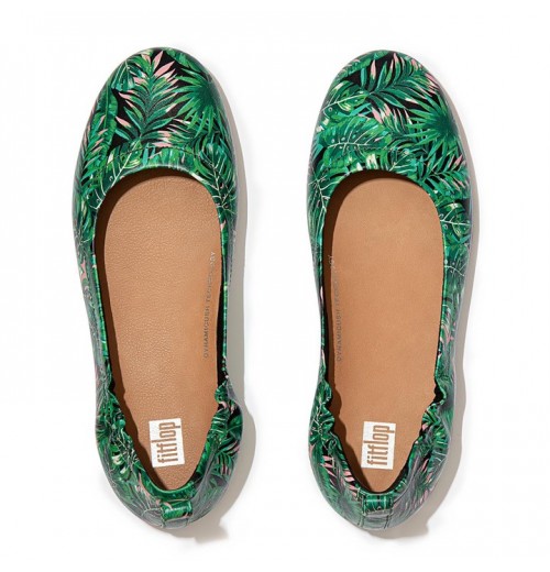 Allegro Jungle Print Soft Leather Ballet Flats