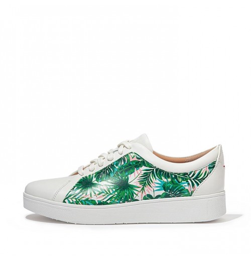 Rally Jungle Print Leather Trainers