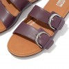 Gracie Buckle Leather Slides