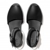 Cova Leather Peep-Toe Back-Strap Sandals