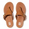 Gracie Buckle Leather Toe-Post Sandals