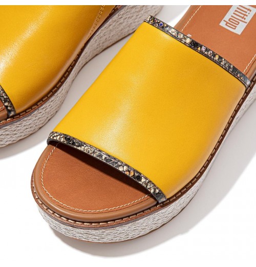 Eloise Snake Trim Espadrille Slides