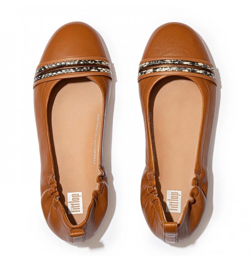 Allegro Snake Bangle Leather Ballet Flats