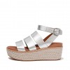 Eloise Espadrille Leather Wedge Sandals