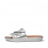 Sola Feather Metallic Leather Slides