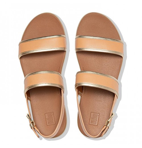 Barra Metallic Back-Strap Sandals