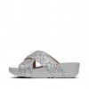 Lulu Glitter Cross Slides