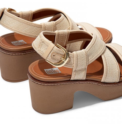 Pilar Woven Back-Strap Platform Platform Sandals