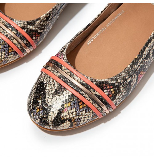 Allegro Snake Bangle Leather Ballet Flats