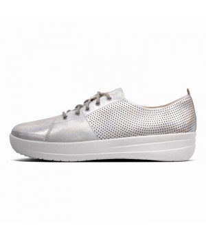 F-Sporty Leather Scoop-Cut Perf Trainers