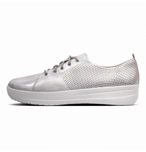 F-Sporty Leather Scoop-Cut Perf Trainers