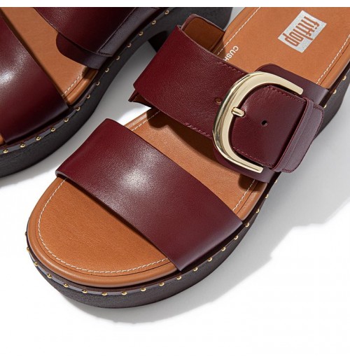 Pilar Leather Slide Platforms Platform Sandals