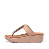 Fino Floral Leather Toe-Post Sandals