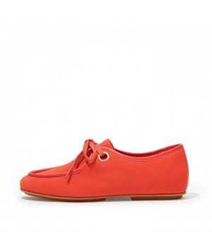 Delfine Eyelet Suede Lace-Ups Flat Shoes