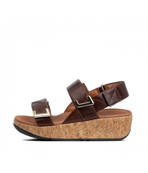 Remi Adjustable Leather Back-Strap Sandals