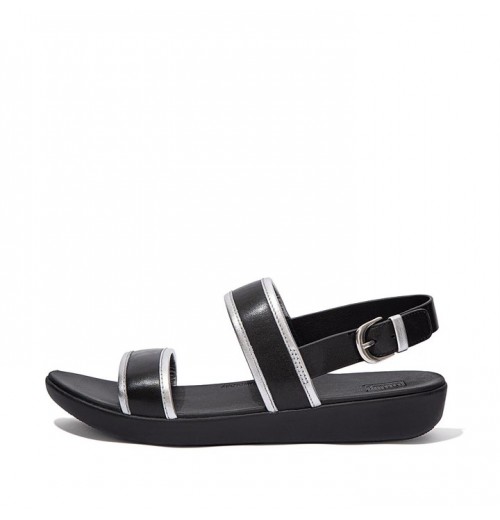 Barra Metallic Back-Strap Sandals