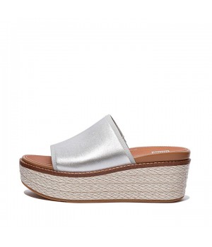 Eloise Mixed Metallics Wedge Slides Wedge Sandals