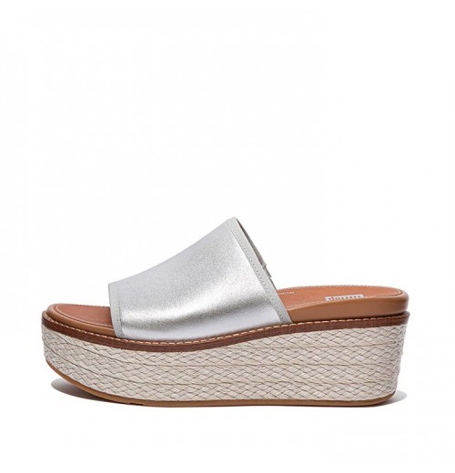 Eloise Mixed Metallics Wedge Slides Wedge Sandals