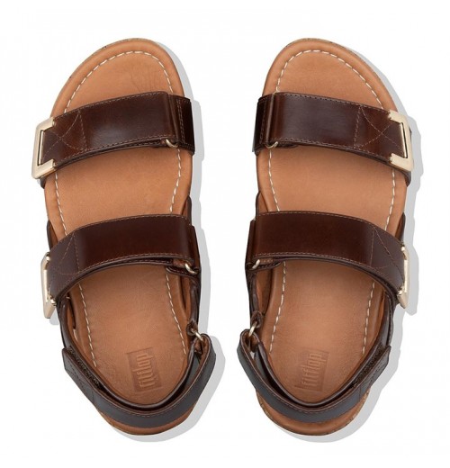 Remi Adjustable Leather Back-Strap Sandals