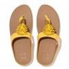 Fino Jungle Leaf Patent Toe-Post Sandals